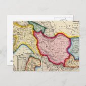 アフガニスタンのトルコのペルシャの地図 ポストカード (正面/裏面)