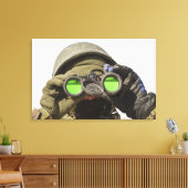 アフガニスタンの兵士が地平線を走査する キャンバスプリント (インサイチュ (リビング))