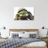 アフガニスタンの兵士が地平線を走査する キャンバスプリント (インサイチュ (寝室))