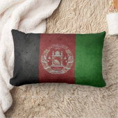 アフガニスタンの動揺してな旗 ランバークッション (ブランケット)