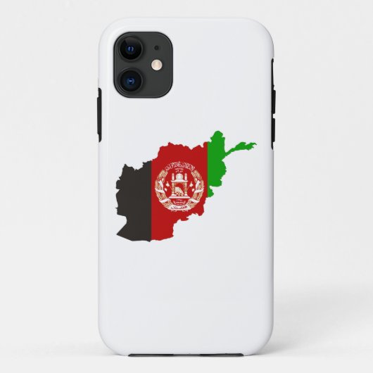 アフガニスタンの国旗の地図の形の記号のsilhouet Case-Mate iPhoneケース (裏面)
