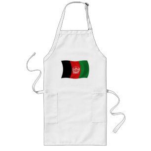 アフガニスタンの国旗エプロン ロングエプロン