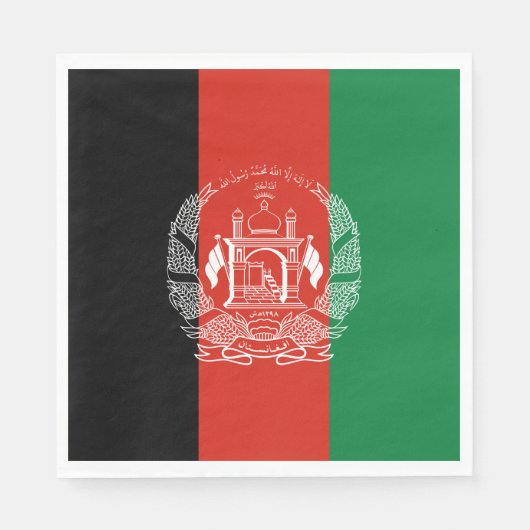 アフガニスタンの国旗 スタンダードランチョンナプキン (正面)