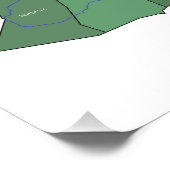 アフガニスタンの地図と国旗 ポスター (コーナー)