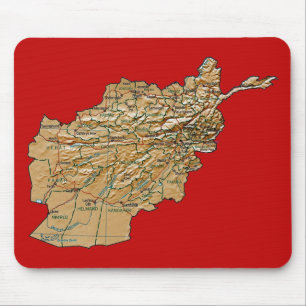 アフガニスタンの地図のマウスパッド マウスパッド
