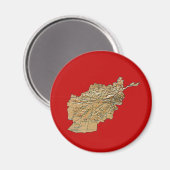 アフガニスタンの地図マグネット マグネット (正面/裏面)