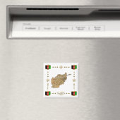 アフガニスタンの地図+フラッグマグネット マグネット (インサイチュ (食洗機))