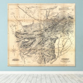 アフガニスタンの地図（1879年） キャンバスプリント (インサイチュ (ウッドフロア))