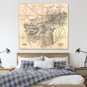 アフガニスタンの地図（1879年） キャンバスプリント (インサイチュ (寝室))