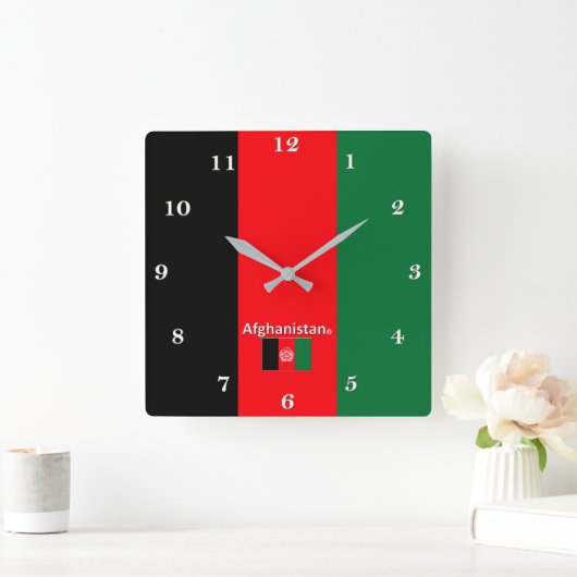 アフガニスタンの壁時計 スクエア壁時計 (ホーム)