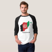 アフガニスタンの旗と国々 Tシャツ (正面フル)