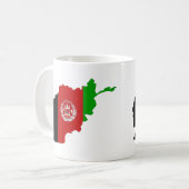 アフガニスタンの旗の地図 コーヒーマグカップ (正面左)