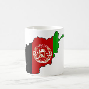 アフガニスタンの旗の地図 コーヒーマグカップ
