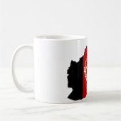 アフガニスタンの旗の地図 コーヒーマグカップ (左)