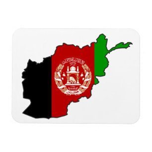 アフガニスタンの旗の地図 マグネット