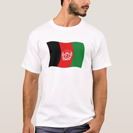 アフガニスタンの旗のTシャツ Tシャツ (正面)