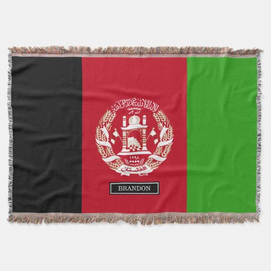 アフガニスタンの旗 スローブランケット (正面)