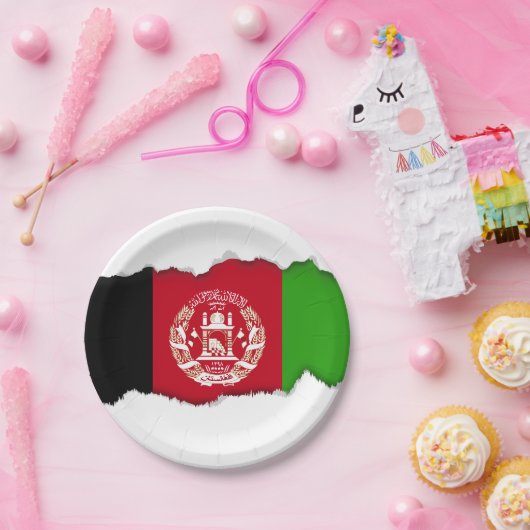 アフガニスタンの旗 ペーパープレート (パーティー)