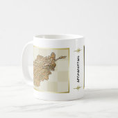 アフガニスタンの旗 + 地図のマグ コーヒーマグカップ (正面左)