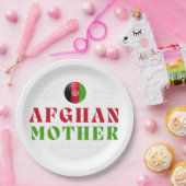 アフガニスタンの母親はアフガニスタン国旗の母親に見える ペーパープレート (パーティー)