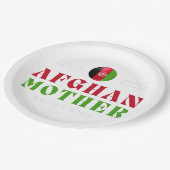 アフガニスタンの母親はアフガニスタン国旗の母親に見える ペーパープレート (アングル)