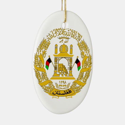 アフガニスタンの紋章付き外衣 セラミックオーナメント (右)