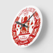 アフガニスタンの紋章 ラウンド壁時計 (傾斜)