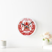 アフガニスタンの紋章 ラウンド壁時計 (ホーム)