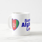 アフガニスタンの誰かは私を愛します コーヒーマグカップ (正面左)