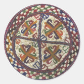 アフガニスタンの部族の刺繍:帽子の上 ラウンドシール (正面)