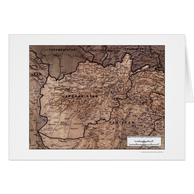 アフガニスタンは地図1999年を詳しく述べました (正面横)