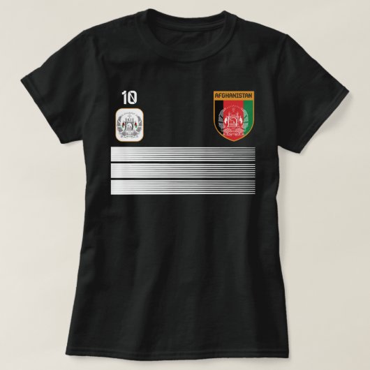 アフガニスタンサッカージャージー2021サッカープルオーバーH Tシャツ (デザイン正面)