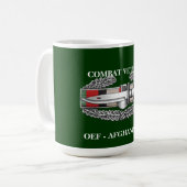 アフガニスタンサービスリボンのタクシーの戦闘の退役軍人のマグ コーヒーマグカップ (正面左)