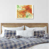 アフガニスタンパノラママップ(アフガニスタン) キャンバスプリント (インサイチュ (寝室))