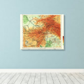 アフガニスタンパノラママップ(アフガニスタン) キャンバスプリント (インサイチュ (ウッドフロア))