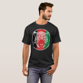 アフガニスタンヒョウ国獣国旗 Tシャツ (正面フル)