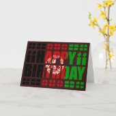 アフガニスタンフラグ誕生日カード カード (黄色い花)