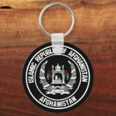 アフガニスタンラウンドエンブレム キーホルダー (正面)