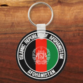 アフガニスタンラウンドエンブレム キーホルダー (正面)