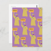 アフガニスタン人女性が抗議のサインを掲げたポストカード ポストカード (正面/裏面)