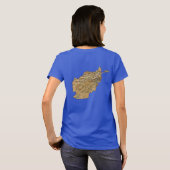 アフガニスタン国旗と地図dk Tシャツ (裏面フル)