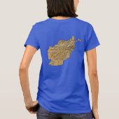 アフガニスタン国旗と地図dk Tシャツ (裏面)