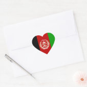 アフガニスタン国旗のハートシール ハートシール (封筒)
