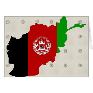 アフガニスタン国旗の地図フルサイズ