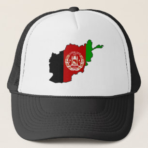 アフガニスタン国旗の地図 キャップ