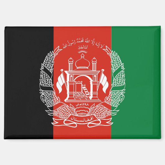 アフガニスタン国旗の磁石 マグネット (正面)