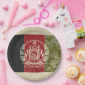 アフガニスタン国旗の紙プレート ペーパープレート (パーティー)