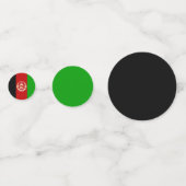 アフガニスタン国旗の表の紙吹雪 コンフェッティ (裏面)