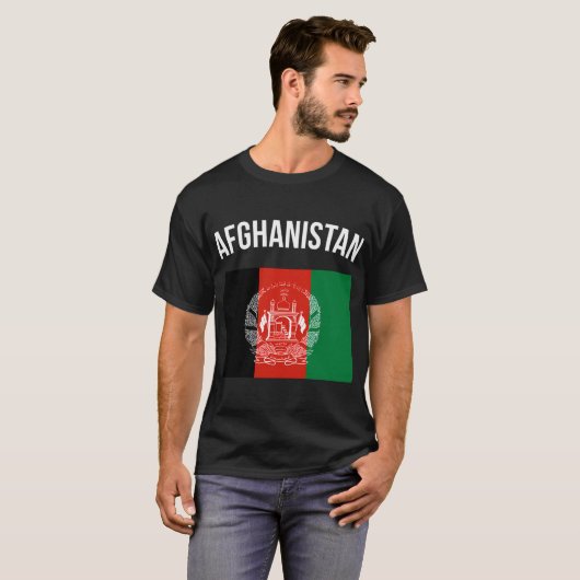 アフガニスタン国旗アフガニスタン Tシャツ (正面フル)