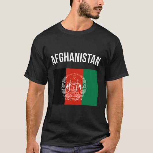 アフガニスタン国旗アフガニスタン Tシャツ (正面)